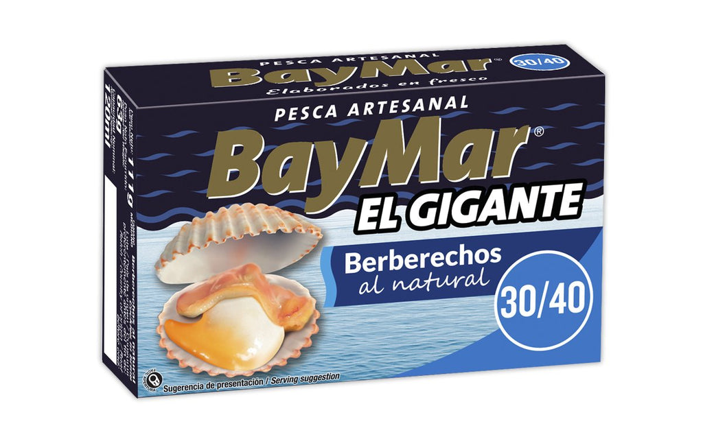 Berberechos al natural El Gigante Pesca artesanal 30/40 de BayMar