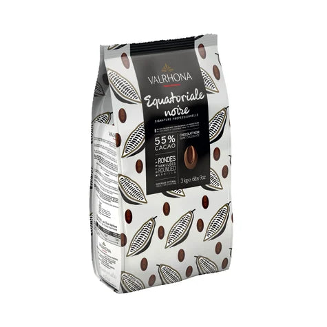 Cobertura negra Équatoriale Noire 55% 3kg Valrhona