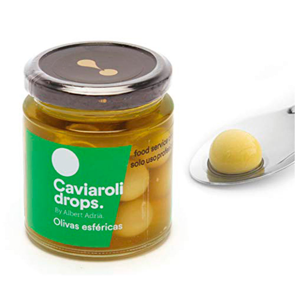 Aceitunas verdes esféricas Caviaroli Drops 90g
