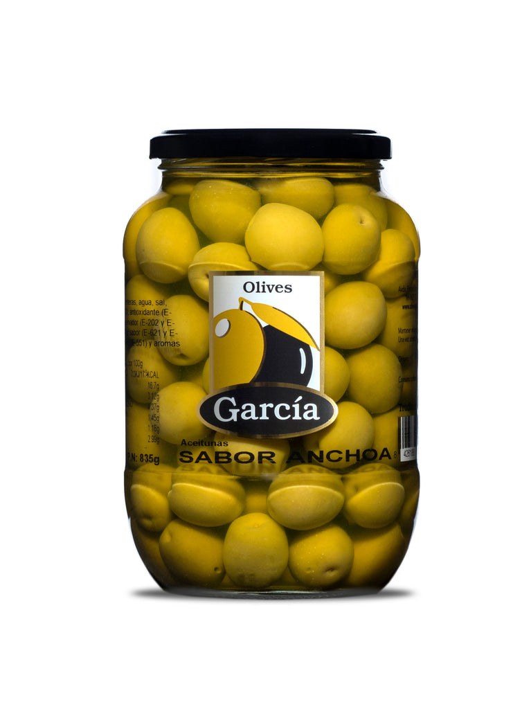 Aceitunas sabor anchoa frasco 835g Olives García